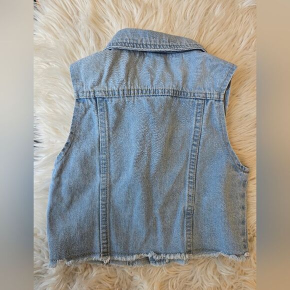 Denim Vest with Butterfly Design - Picture 3 of 3
